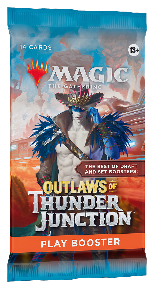 Magic MTG - Outlaws of Thunder Junction - Play Booster Sobre (Inglés) - Magic: The Gathering - 14 cartas