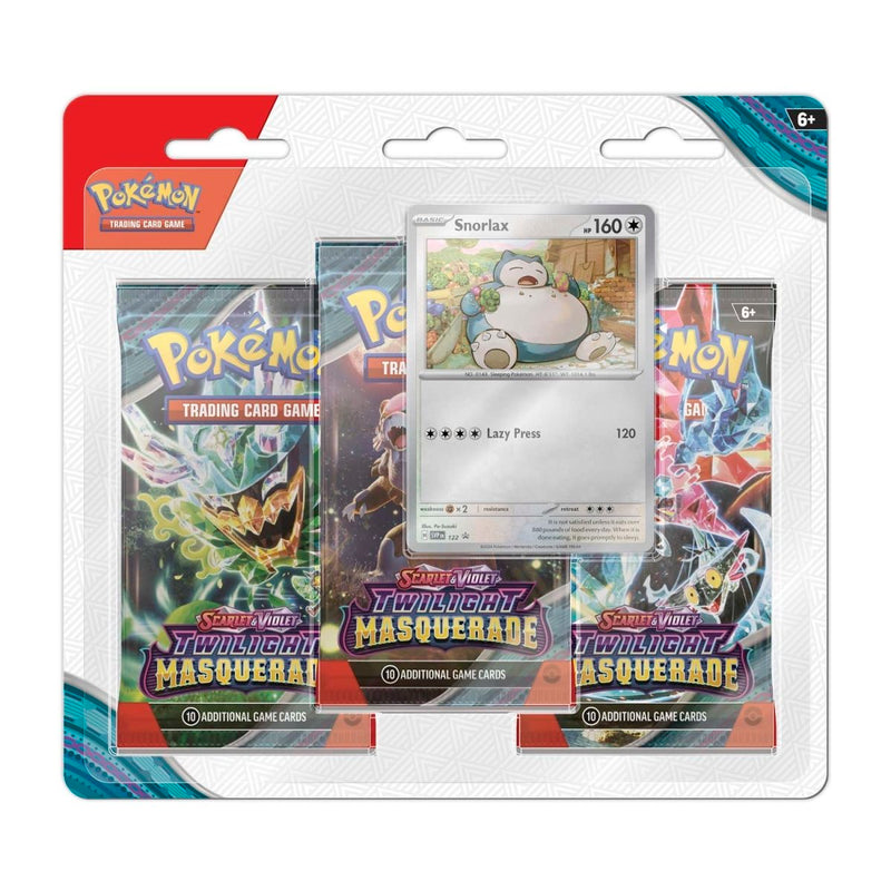 Pokémon TCG: Scarlet & Violet / Twilight Masquerade Three Booster Bundle (Snorlax) (Ingles)